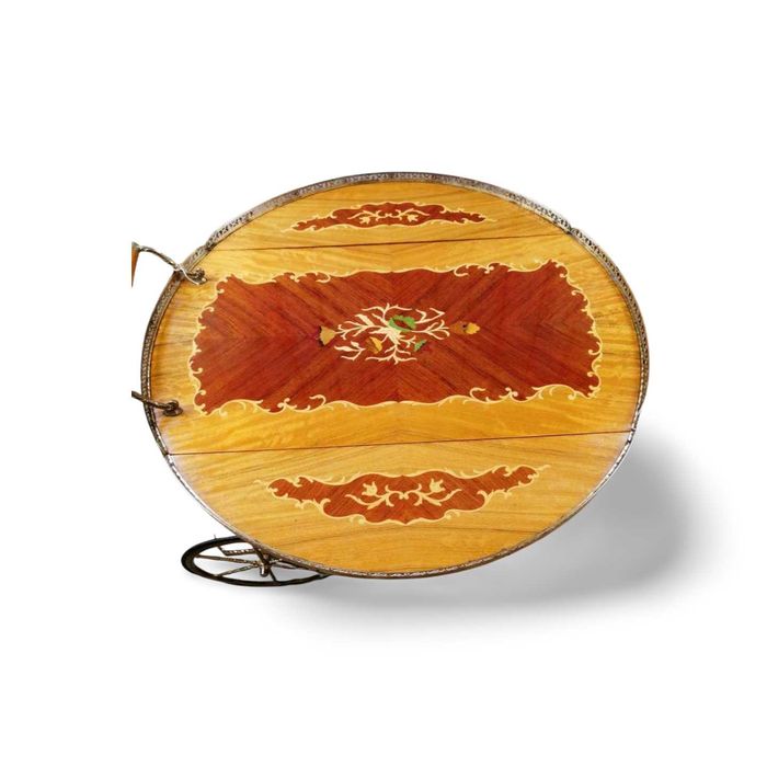 Старинна количка за сервиране с интарзия