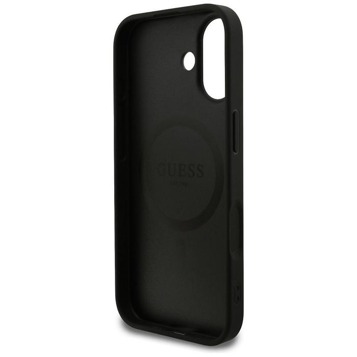 Guess 4g small classic logo magsafe case for iphone 17 black