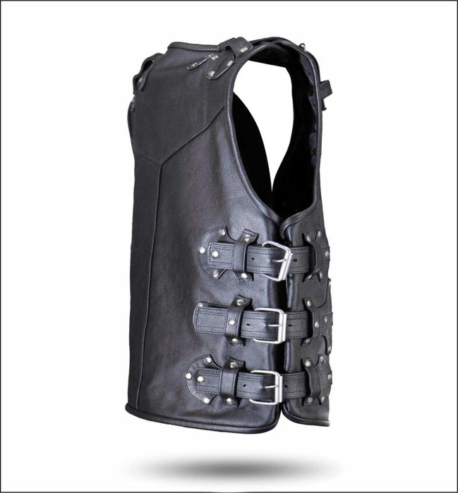 елек Рокерски кожен елек motomall 2019! кожа рокер чопър мото мотор