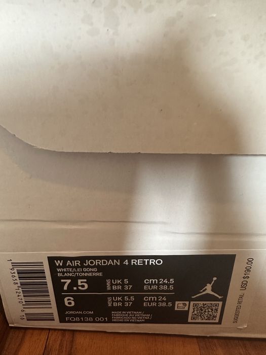 Air Jordan 4 Retro White Thunder