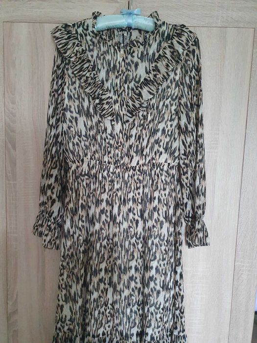 Rochie voal animal print
