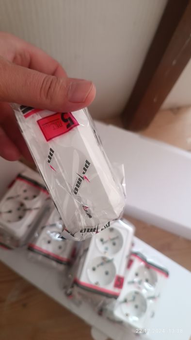 Роетка 2-местная 16А, с заземлением, наружная PRIME