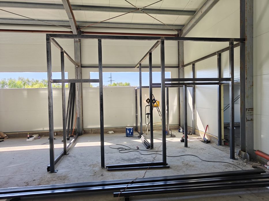 Vestiare incaperi delimitari structuri hale meltalice