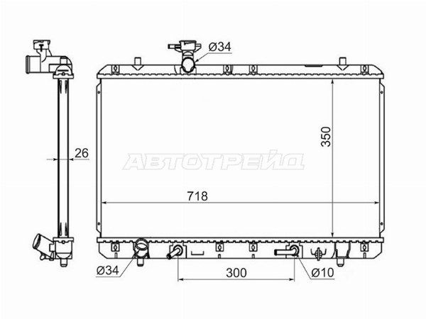 Радиатор охлаждения двигателя  Suzuki Aerio