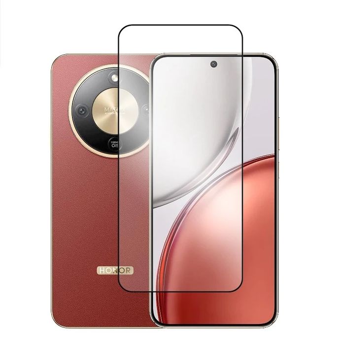 Honor Magic 8 Lite / 5D ЦЯЛО ЛЕПИЛО Стъклен протектор за цял екран