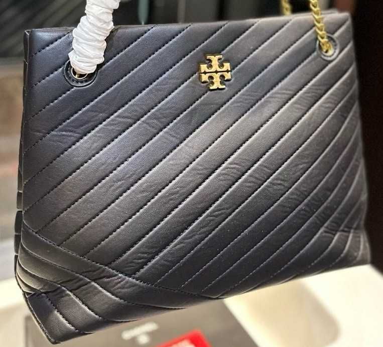 Geanta Tory Burch Kira Chevron Tote - piele