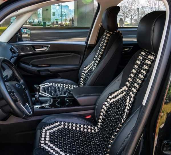 Масажор за кола с топчета, универсален, подложка за седалки, черен