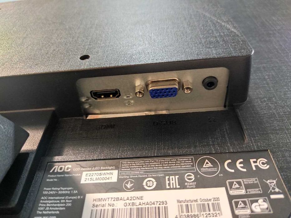 Монитор AOC 22" | VGA + HDMI | Отличное состояние