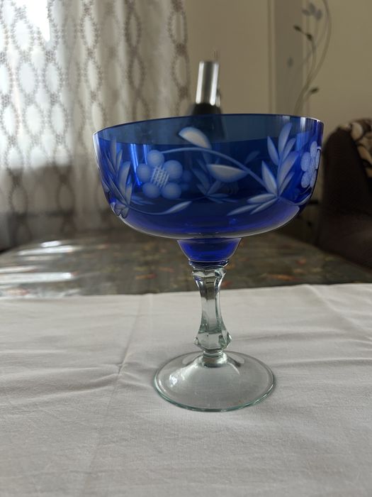 Ваза синяя для конфет