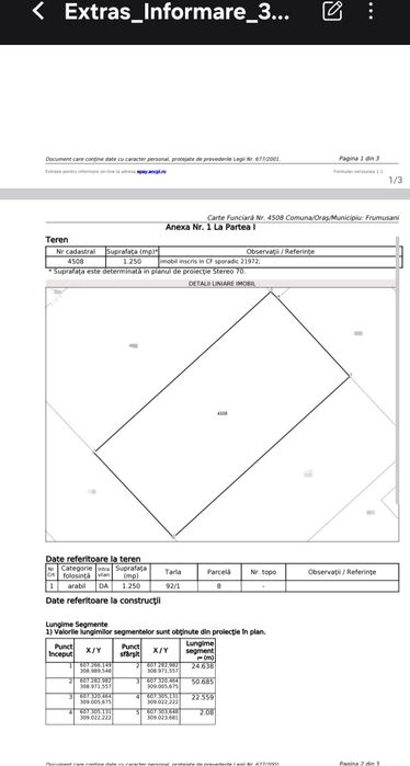 Teren de vânzare Frumușani DN4, 1250 mp Intravilan, Deschidere Mare 25m