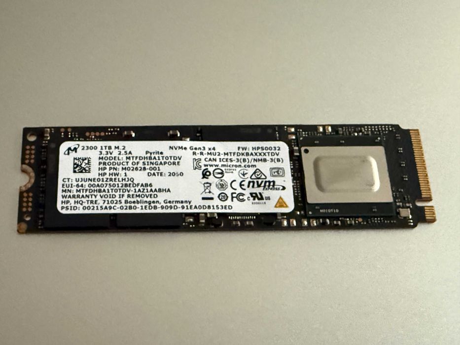 1TB SSD NVMe Gen3x4 99% Здраве/Micron 2300 MTFDHBA1T0TDV