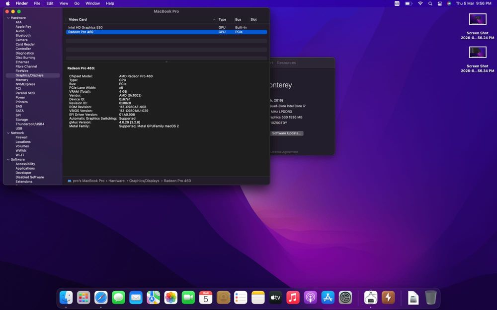 Apple Macbook Pro 15 inch 16 RAM 2Tb SSD Intel Core i7