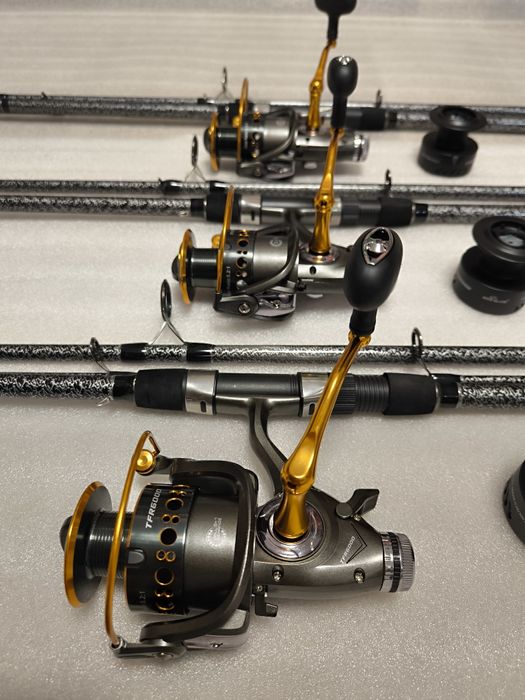 SET 3 Lansete Diamant Alb 3.60 4.0Lbs 3 Tronsoane + 3 Mulinete TFR 600