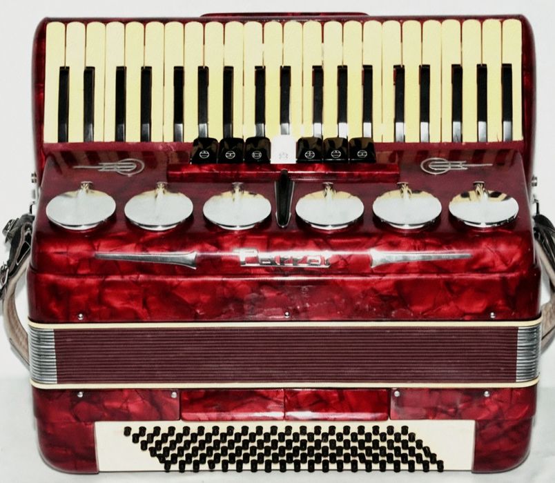 Acordeon Paroot 120 basi rosu sidef