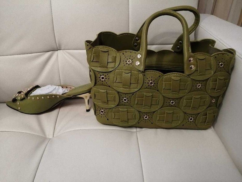 Нови дамска чанта+обувки–комплект