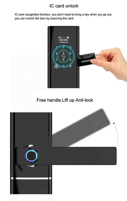 yala / incuietoare inteligenta D8 smart lock TUYA, TTLOCK