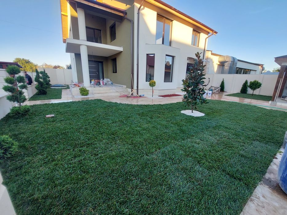Amenajări grădini gazon și plante ornamentale
