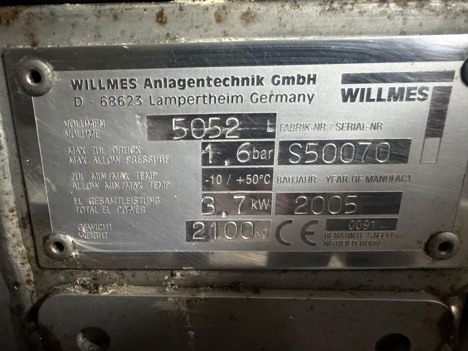 Presa Willmes sigma închisă 5000 litri