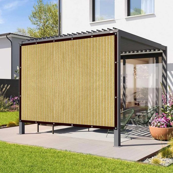 Plasă de umbrire pentru grădină cu inele de fixare 4x5m