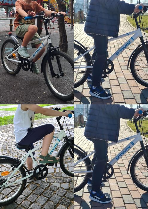 Bicicletă B’Twin, 20 inch, albă