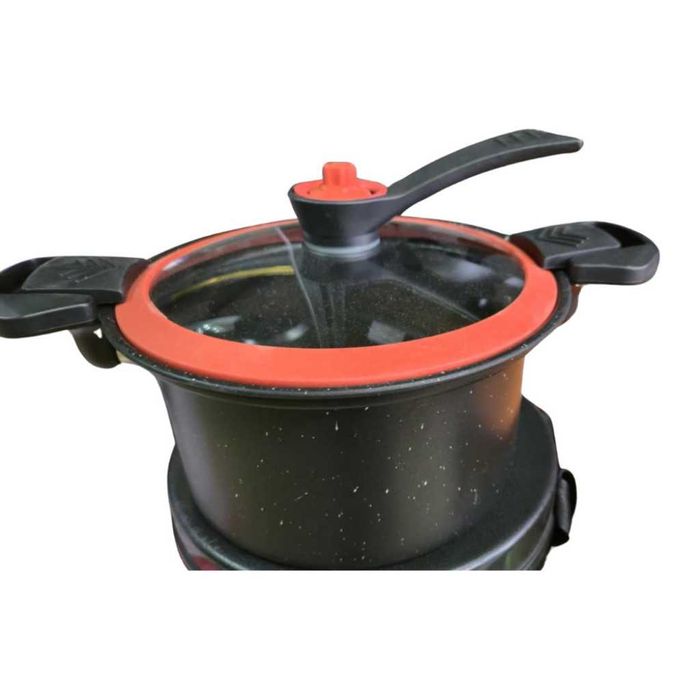 Херметическа тенджера със заключващ капак и незалепващо покритие