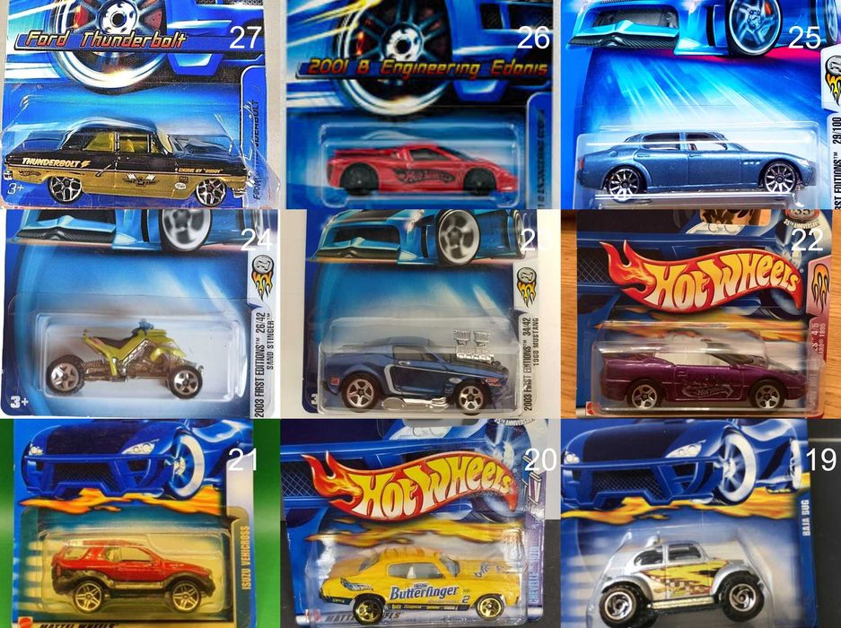 Метални колички Hot Wheels Хот Уиилс в мащаб 1:64 От различни години 2