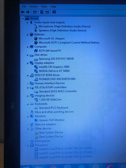 Acer Aspire 5750 (Надграден)