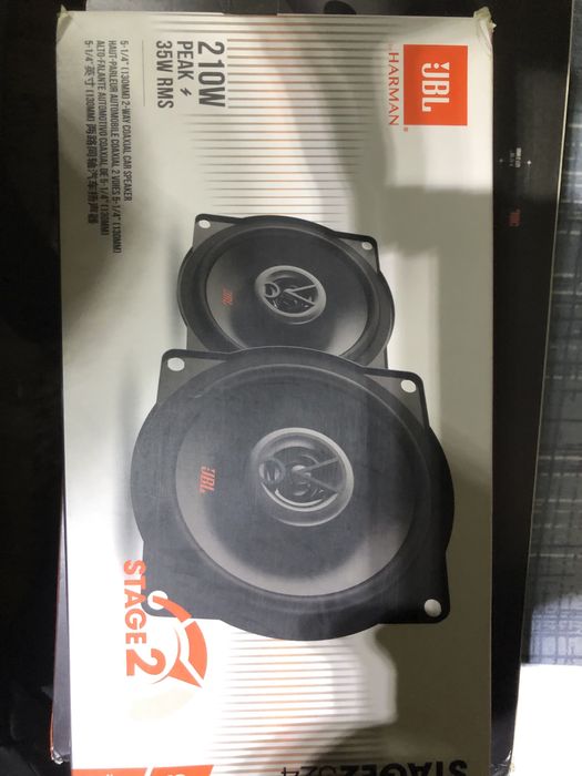 Set 2 difuzoare auto JBL pe 2 cai 16cm, 270W Stage 2 604C si set 2 difuzoare JBL Stage2 524 pe 2 cai 13cm, 210w noi nefolosite
