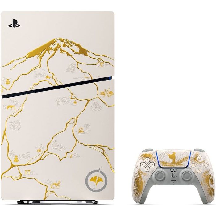 Конзола PlayStation 5 (PS5) Slim, 1TB SSD, D-Chassis, Ghost of Yotei Gold Limited Edition