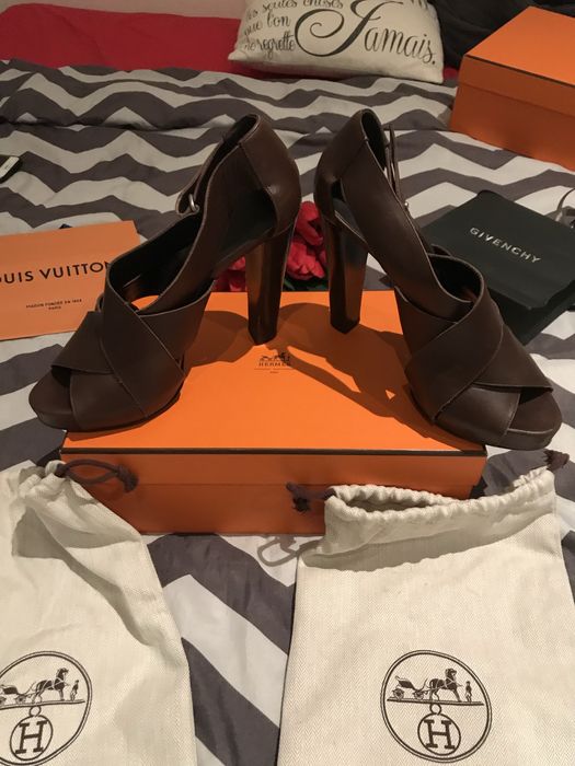 Hermes, sandale stil gladiator din piele 39,5