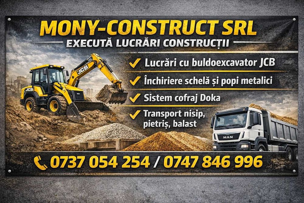 Închiriez buldoexcavator cu operator – Lucrări construcții