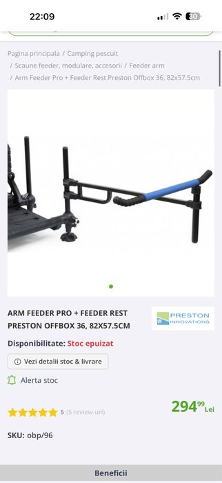 Vand feeder arm preston double !