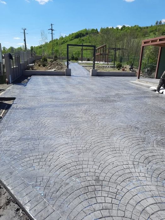 Beton amprentat elicopterizat pavaj gard decorativa pavele tencuială