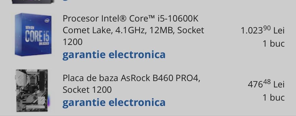 asus asrock b460 pro4 cu i5-10600k pe ea