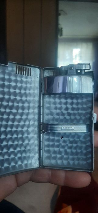 Ronson Pocket Pal Enamel Cigarette Case Lighter 1930s Art Deco Case