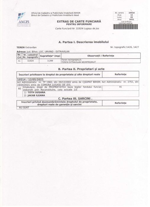 Vand teren 3299mp in Urvind