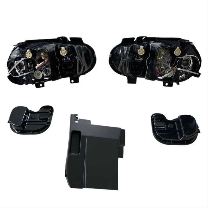 Тунинг Кристални Стъклени Фарове VW GOLF 4 (IV) R32 Хром, Лупа за къси