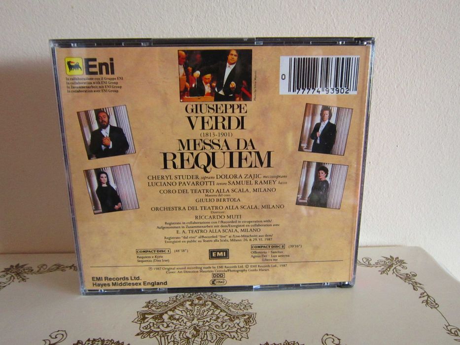 cadou rar cd Messa Da Requiem Verdi -Pavarotti R.Muti Germany 1987