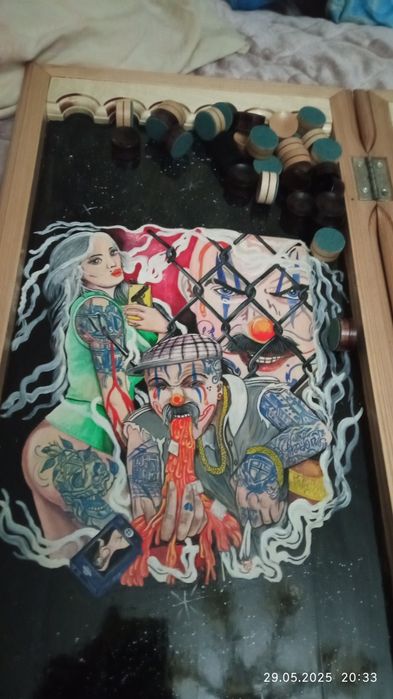 Нарды резные в сборе