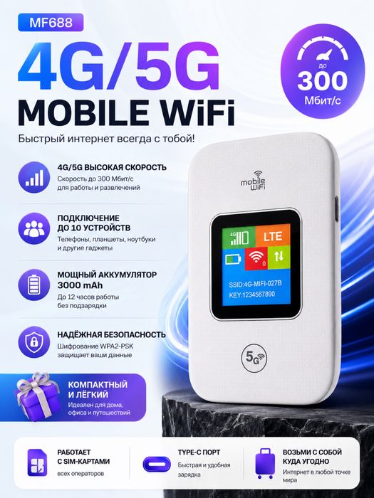 WiFi-Router, Simsiz 4G-5G LTE router Sim-karta