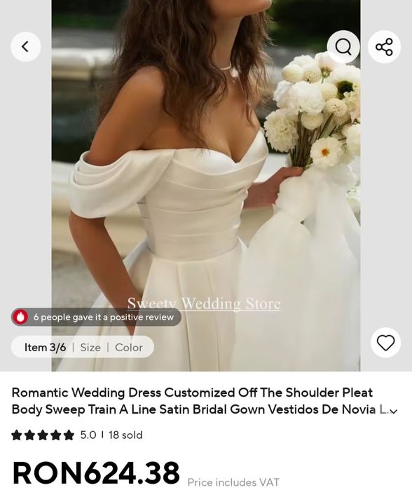 Rochie mireasă A line - nouă