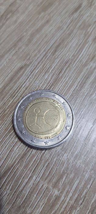 Monedă 2 euro rară 1999-2009