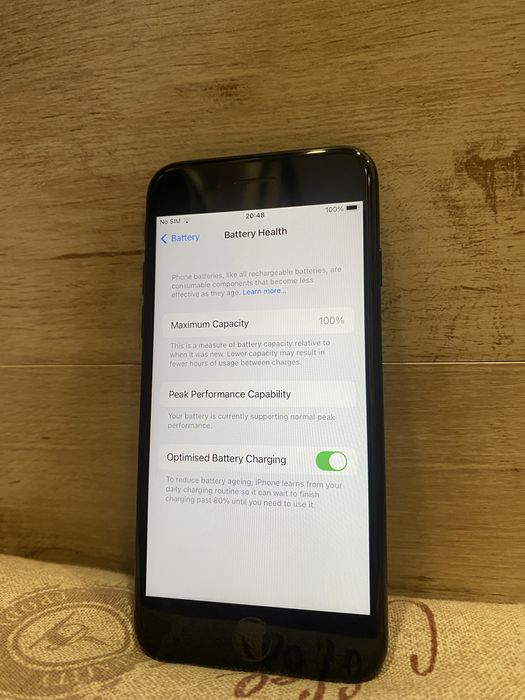 iPhone 7 128GB Black 100% Battery Health