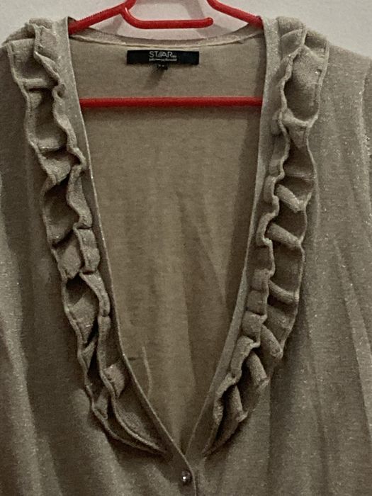 Bluza din bumbac, cu fir lurex