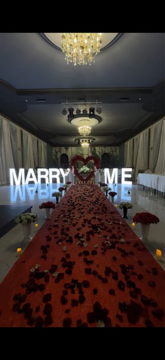 Оформление предложения руки и сердца MARRY ME