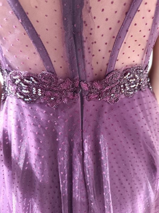 Официална рокля в цвят лилаво размер С-М