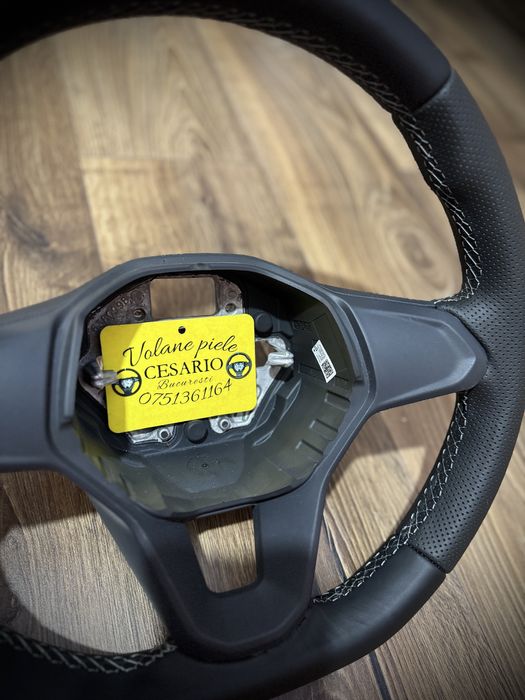 Volan piele naturală nappa Golf 8,Passat B8, Tiguan, T Cross,Roc,ID3-4