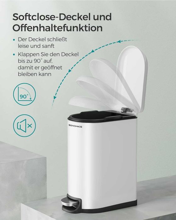 Kош за отпадъци за баня с капак