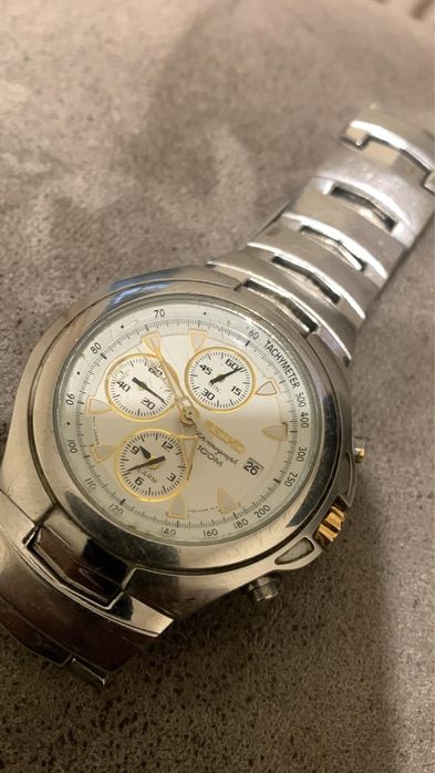 Vintage classic Japan quartz Men's Wristwatch Seiko Chronograph 7T62