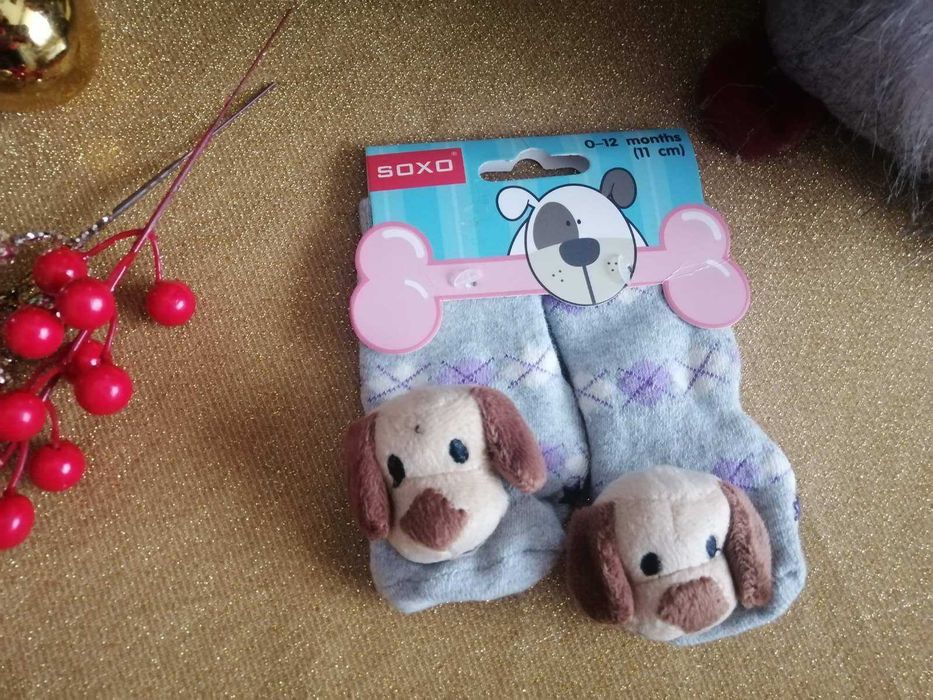 Бебешки чорапи с дрънкалка 0-24 месеца